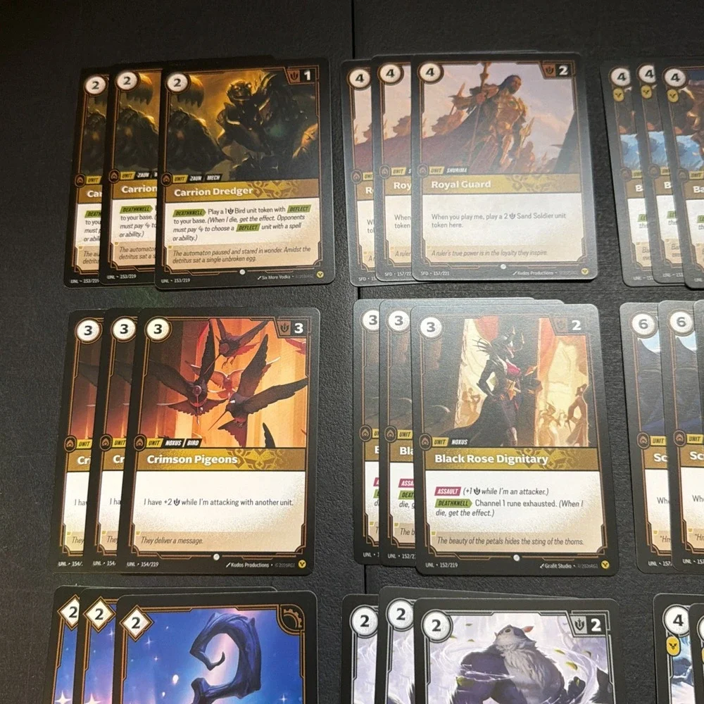 Riftbound Yellow Playset Lot 48 Cards Total Order Rune UNL & SFD